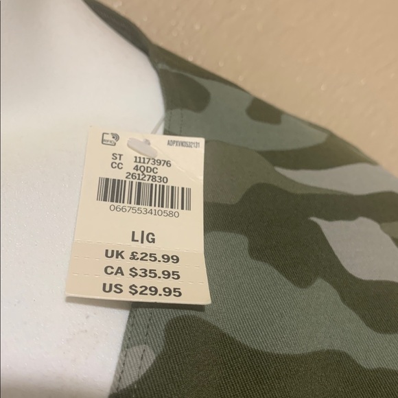 Pink Victoria Secret size L Camo Wrap Crop Top - Olive Green NWT - Picture 3 of 4